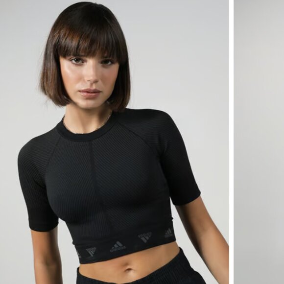 Brand New Adidas Women's AEROKNIT Training Tee - Picture 1 of 15